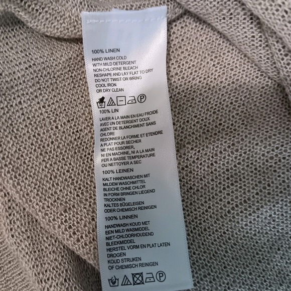 Tommy Bahama Beige Cedar Pointelle Fringe Bottom Sleeveless Linen Dress Sz Xs - Picture 7 of 11